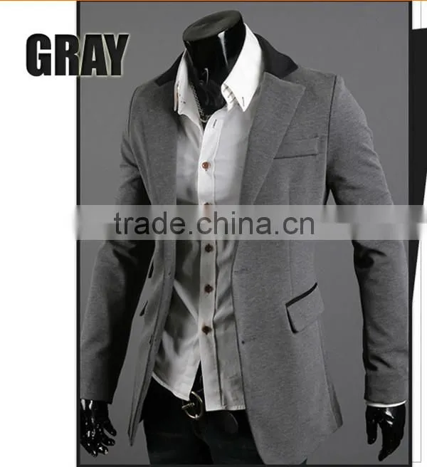 High quality balck and gary 2 colors for choice cheap price mens grey blazer