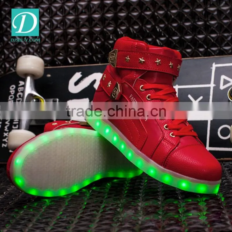 Hot selling Lace-up Casual Sneakers LED Shoes Women Shoes