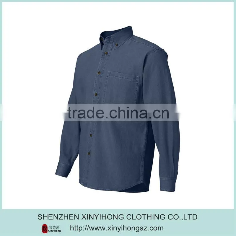 2014 Popular Cotton Long Sleeve Button Up Shirts For Man