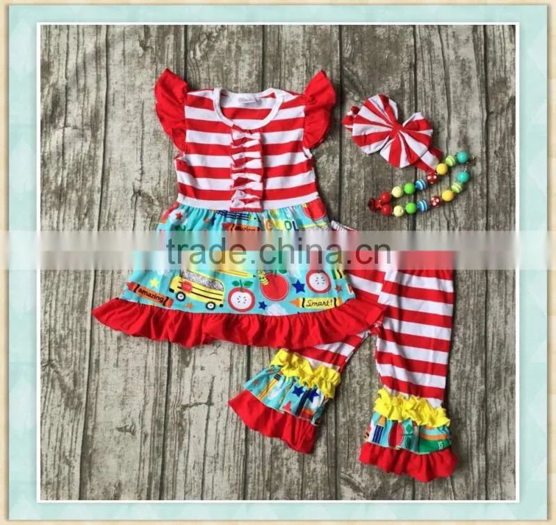 wholesale YIWU manufactures children clothes kids cotton frocks design cartoon girls fancy clothes