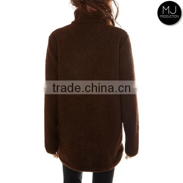 Factory Winter Cozy Women Blank Sherpa Fleece Pullover