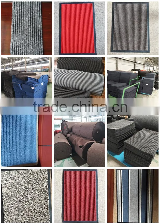 Pvc Backing Polyester Non-Woven Needle Punch Stripe Carpet China Supplier