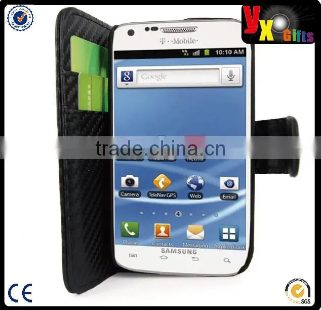 Wallet Case for Samsung Galaxy S2 T989 T-mobile Pu Leather Wallet Card Flip Open Case Cover Pouch