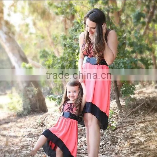Mommy and children party dresses, clothes for mother and daughter garment factories in china