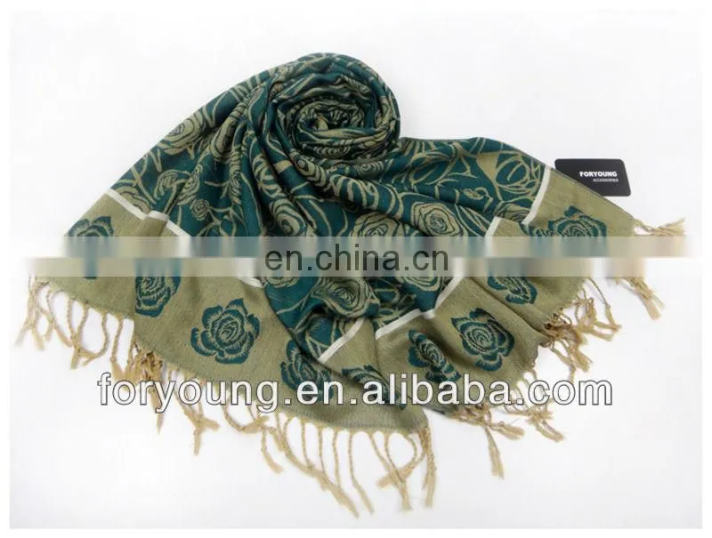 woven rose scarf