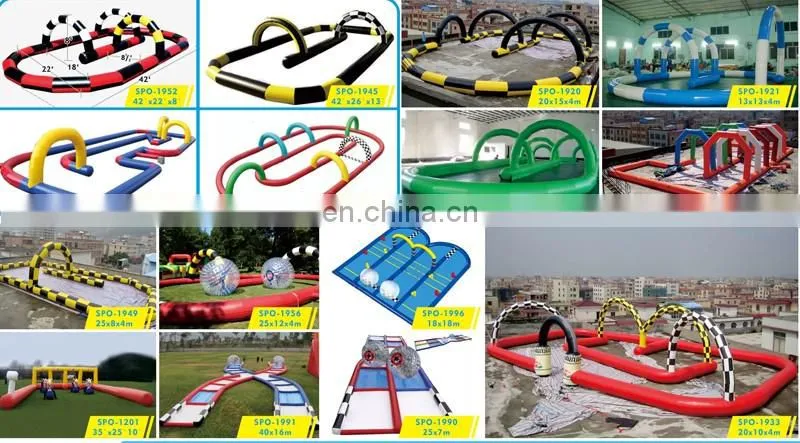Outdoor Inflatable Zorb Track Games Kart Racing Trace Inflatables
