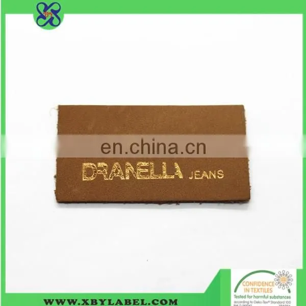 Embossed clothing label leather logo label