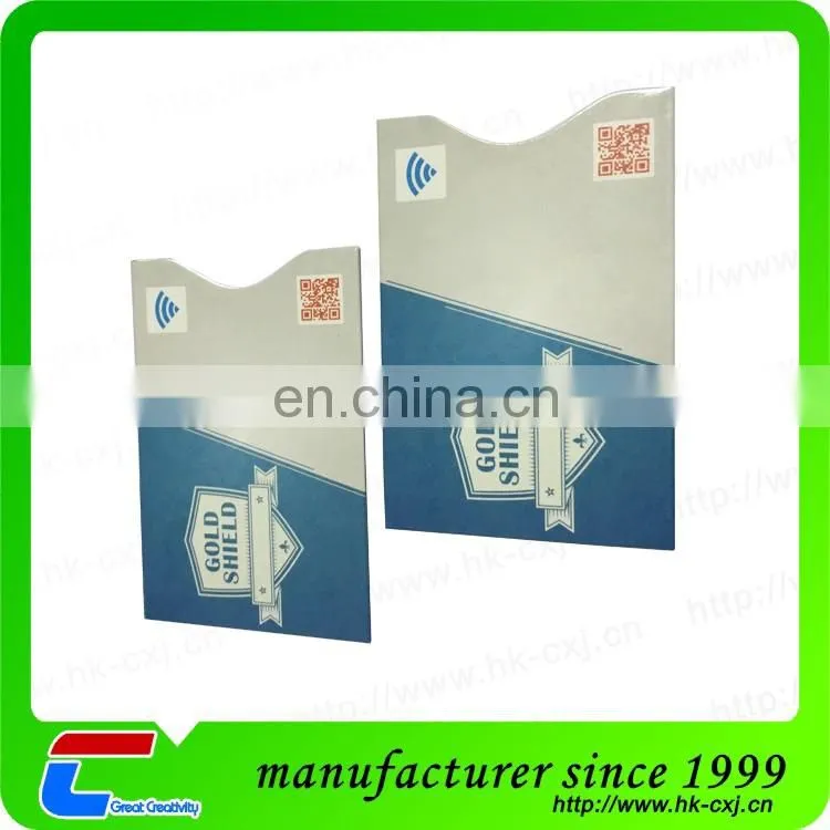custom rfid blocking card sleeve cmyk printing