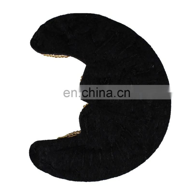 Fashion Beading Sequin Moon Sew On Patches For Clothing