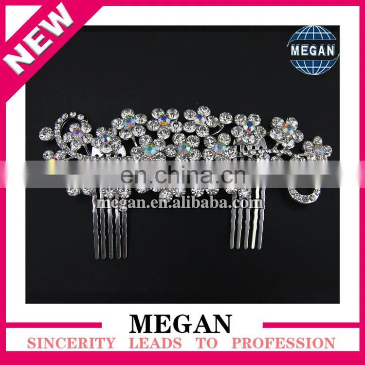 Princess Crown Tiara Comb Hair Clip Bridal Hair Jewelry wedding decorative hair combs
