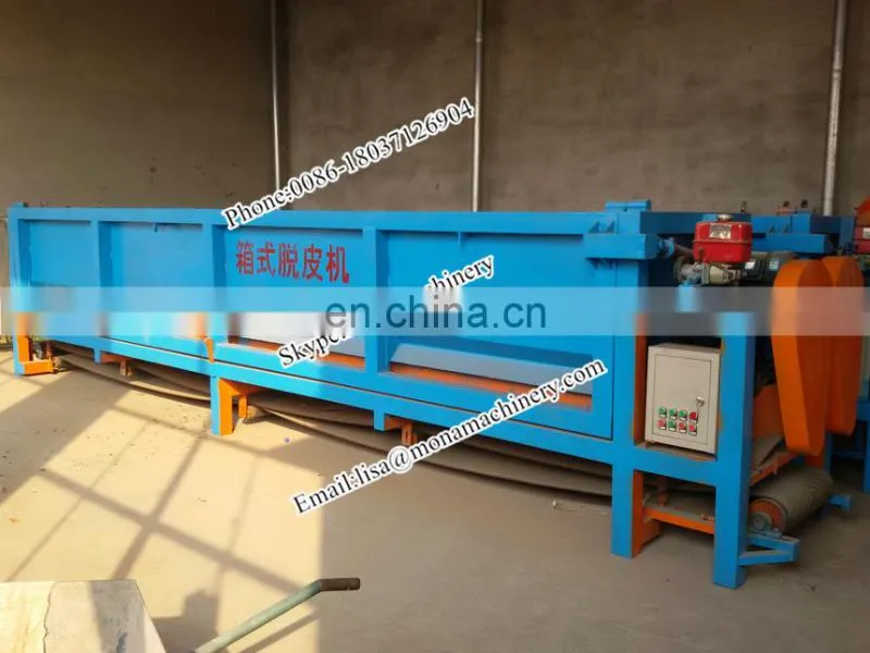 Ring wood debarking machine/three roller wood debarker/Rotary drum wood peeler