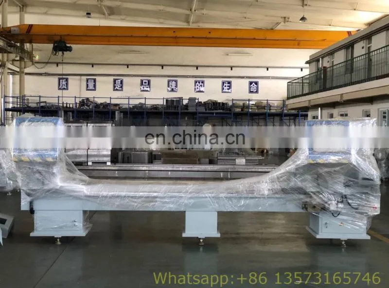 Double mitre Aluminum window cutting saw,Aluminum window process machine supplier -45/+45 /90 angle