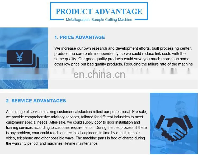 Manual metallurgical laboratory equipment with cooling system suppliers