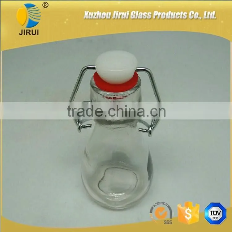 80ml Hot Sale Flip Top Clear Glass Wine Bottle
