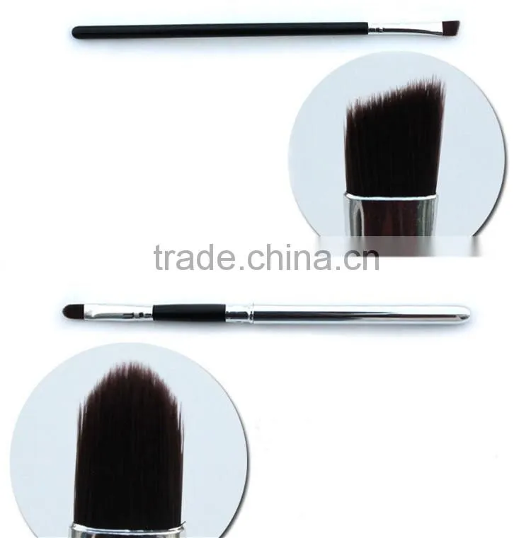 8pcs wood handle makeup brush kit with makeup brush bag