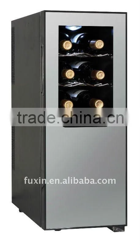 FUXIN:JC-33D.Thermoelectric wine cooler with12Bottles/Slim wine cooler,