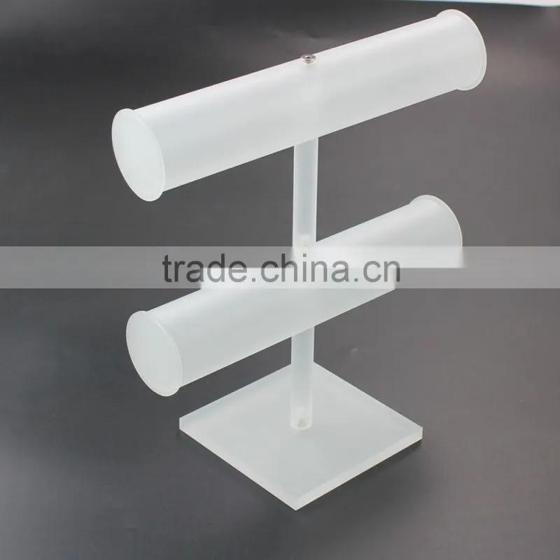 2 layer frosted acrylic bracelet display, bracelet stand wholesale