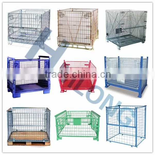 Industry foldable storage metal wire mesh container