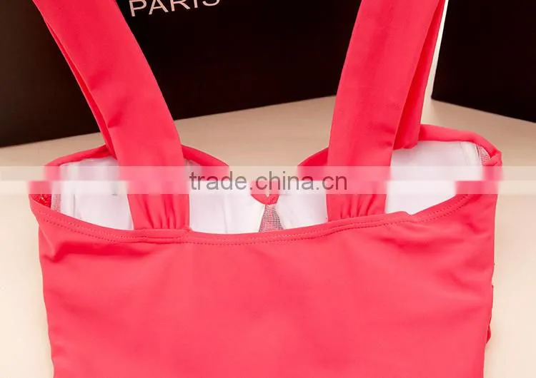 2016 high quality lady swimsuit dress nylon with lycra swimming suit