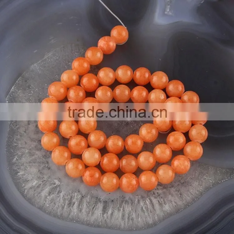 YJ1121-5 Wholesal light pink dyed jade round bead