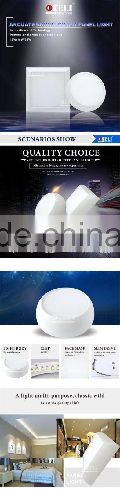 surface mounted led panel light with high PF slim driver and Japanese acrylic LGP with laser printed points