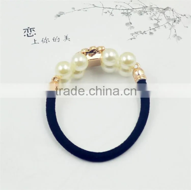 Elegant Women Hair Accessories Charm Pearl Rubber Bands Headwear Girls Elastic Hair bands