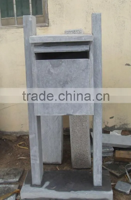 Blue Limestone Mailbox