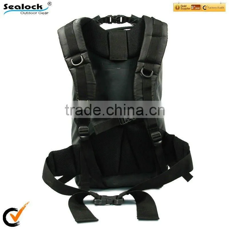 46 Liter black waterproof hiking or camping backpack