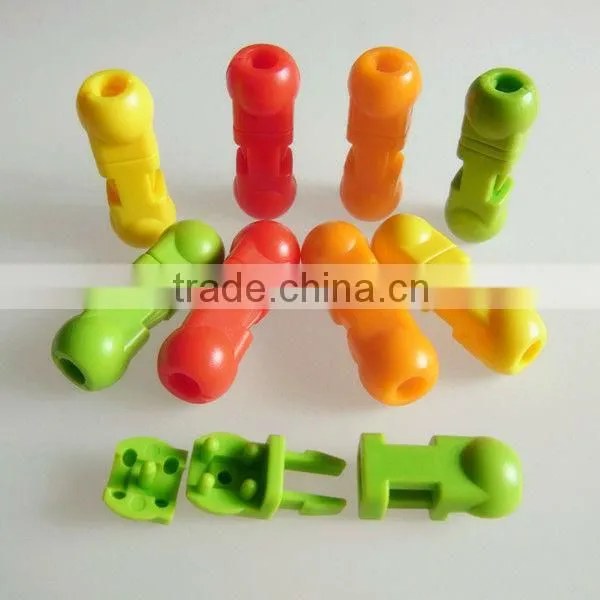 Plastic rope snap fastener for garment