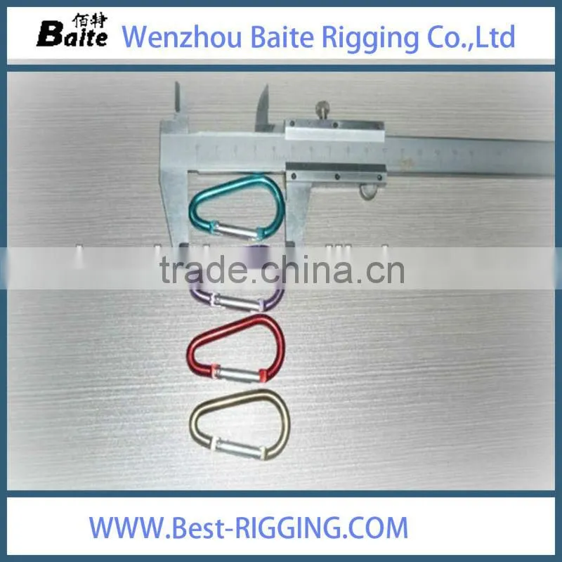 Aluminum yellow 5mm snap hook egg type