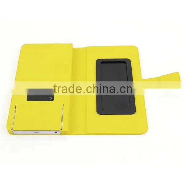 2500mAh backup battery charger leather case cover power bank for smartphone