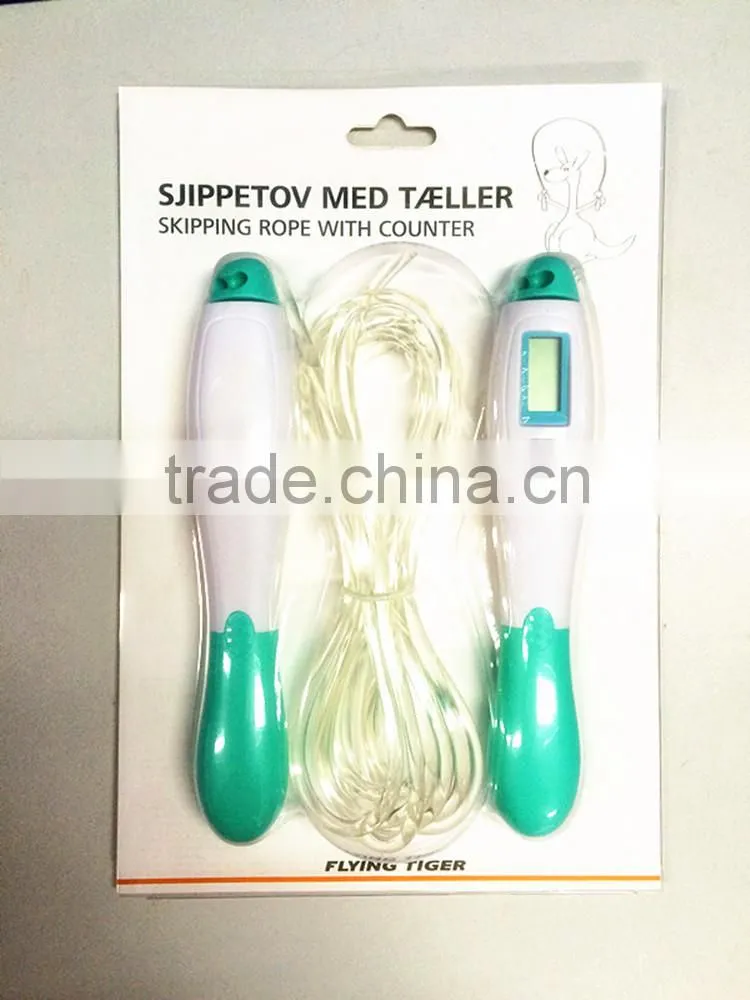 Sport Fitness Accessory PVC Electric Digital Skipping Rope Meter Counter