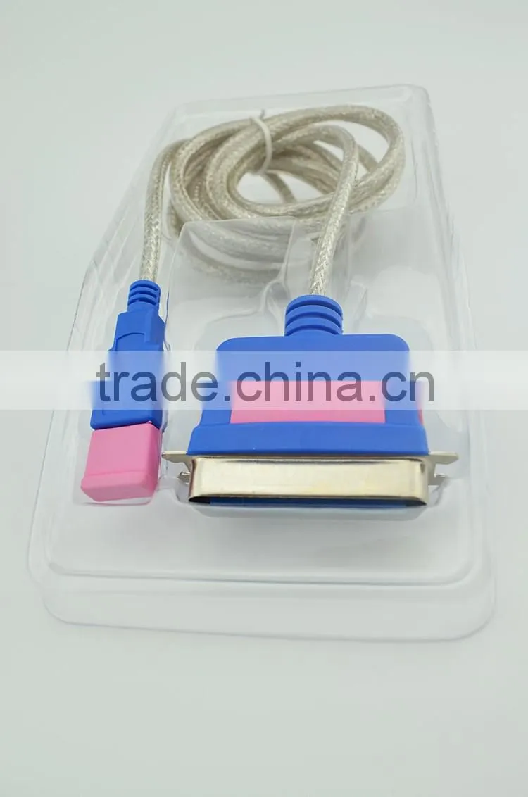 High speed male usb to male parallel 25pin usb cable with nickel plated
