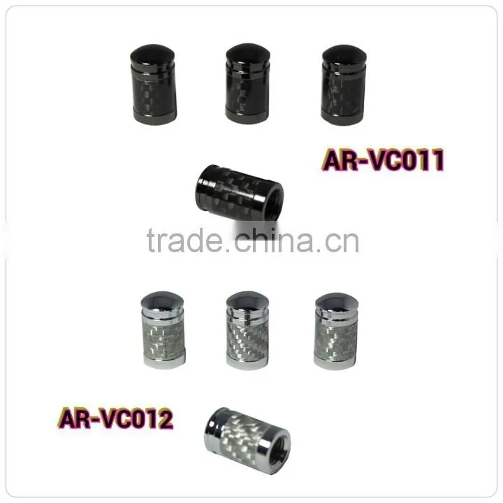 Carbon car tire air valve cap