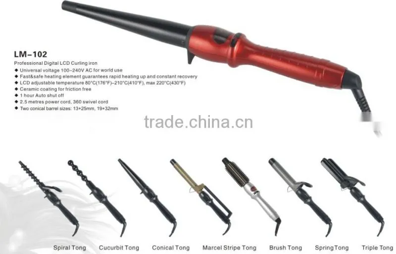 New salon tools rizador digital de cabello marcel curling iron