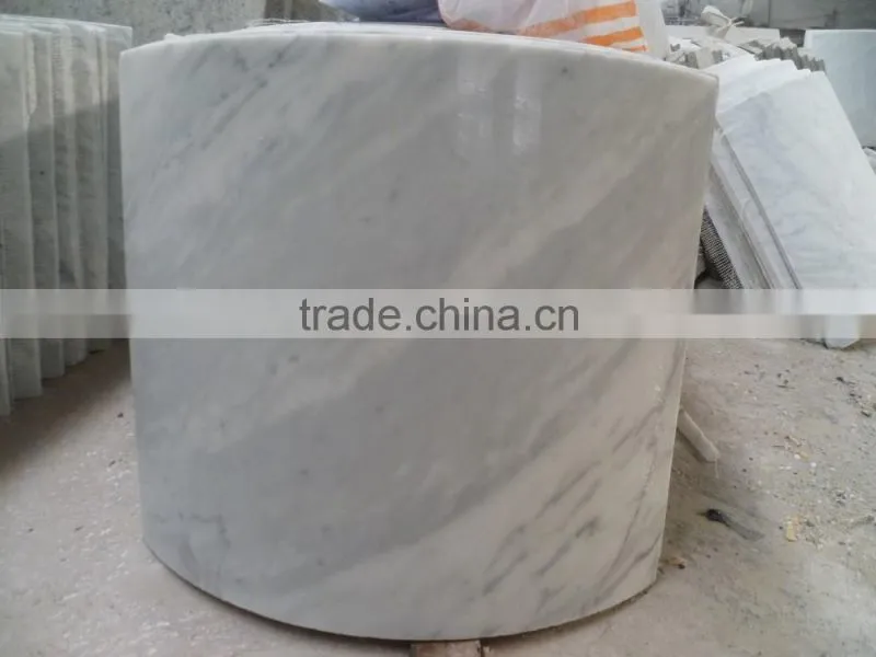 carara white marble columns