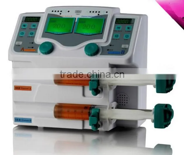 Sale CE Approved LCD Screen Double Channel Syringe Pump with High Quality KA-SP00022