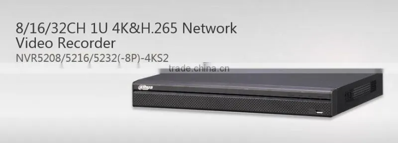 Dahua H.265 16ch NVR, Support 2 SATA HDDs up to 12TB, 2 USB(1 USB3.0)