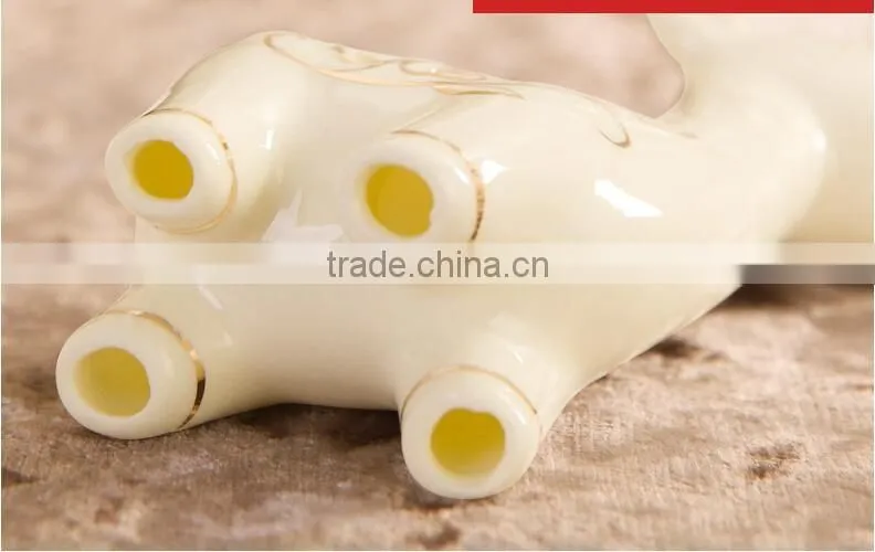 Loverly hollow out gold gild ceramic caft deer animal decoration for gifts