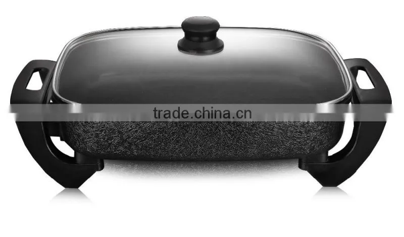 Electric Square Frying Grill Pan With 2 Layer Non-stick Coating