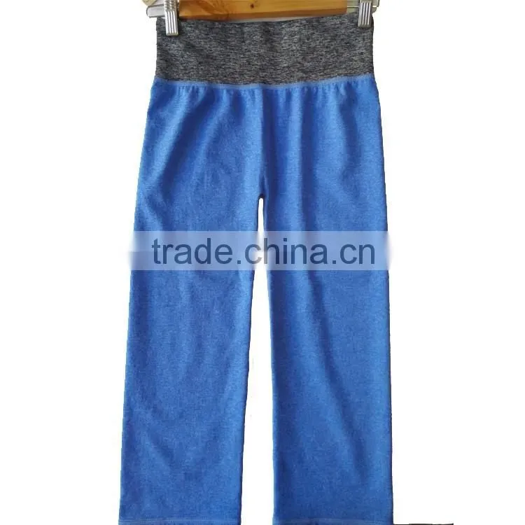 2015 New Model Wholesale Price Seamless Women Sports Knee Length Leggings Yoga Pants