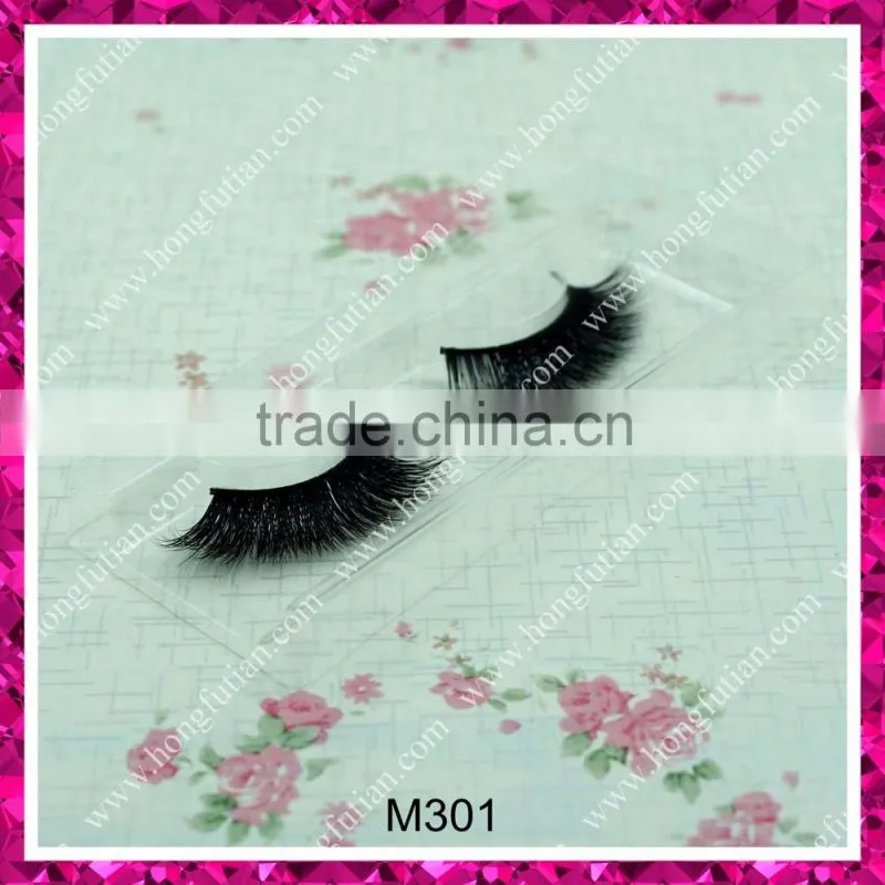 Qingdao false eyelash manufacturer charming look mink hair lashes thick style