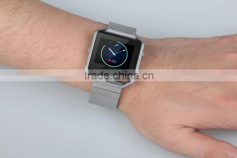 Luxury Stailess Steel Strap For Fitbit Blaze Smart Watch Band link Bracelet