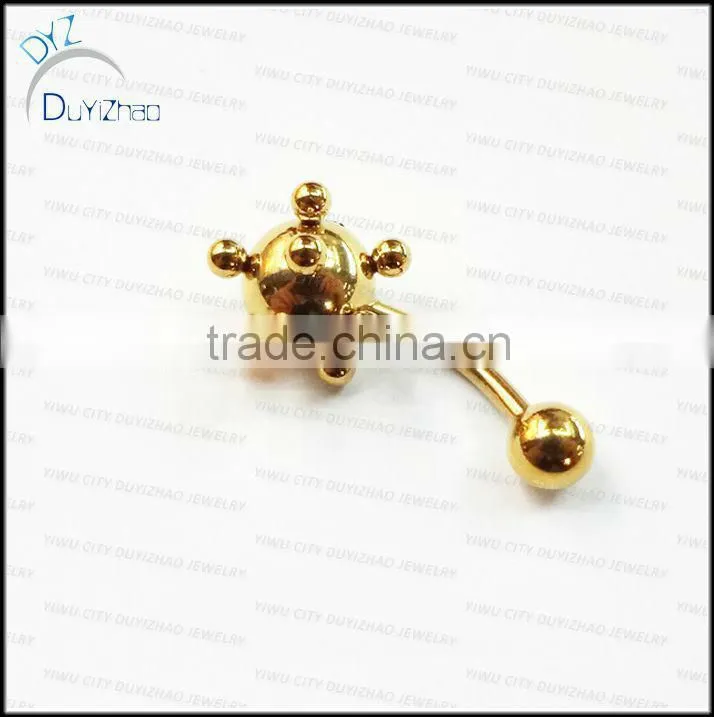 fashion navel ring in stainless steel jewelry navel belly ring