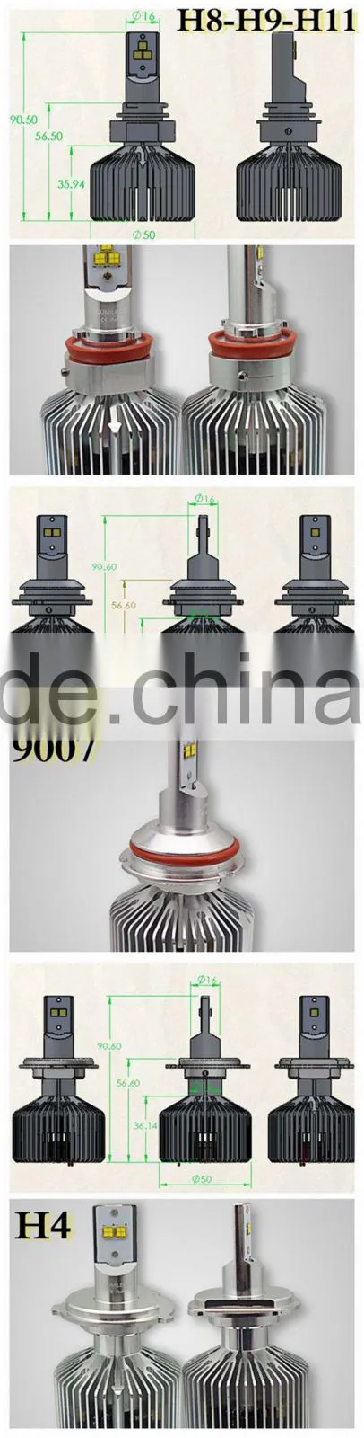 Cost price latest 35w H1 H3 H4 H7 H8 H9 H10 H11 H13 H16 9005 9006 9007 9008 9012 880 881 D1 D2 D3 D4 car led headlight kit