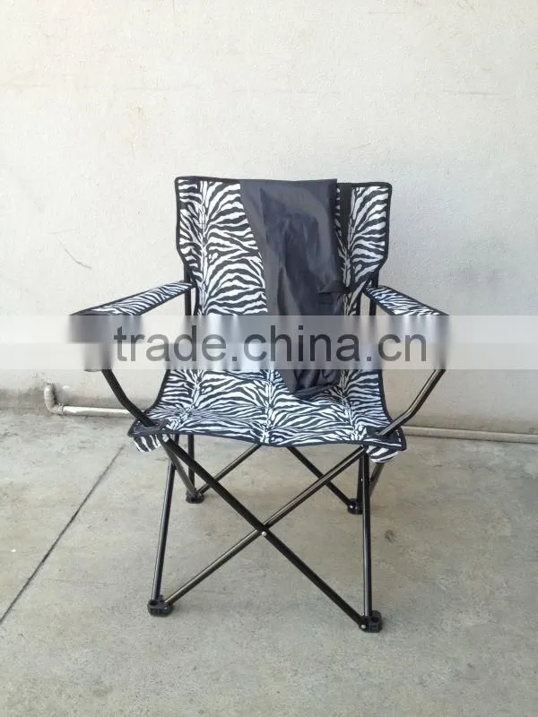 Quad Zebra Print Folding Chair