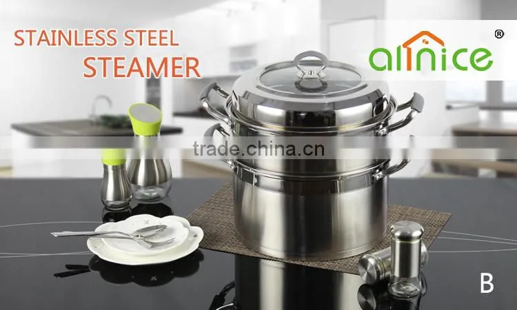American style whole Multi-ply Stainless Cookware - Steamer Pot Series Stock Pot Steamer Pasta Cooker