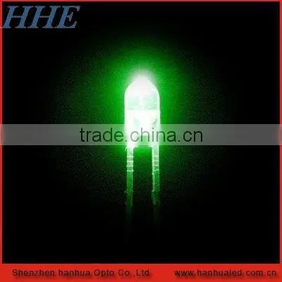 5mm round green led component for signal indication