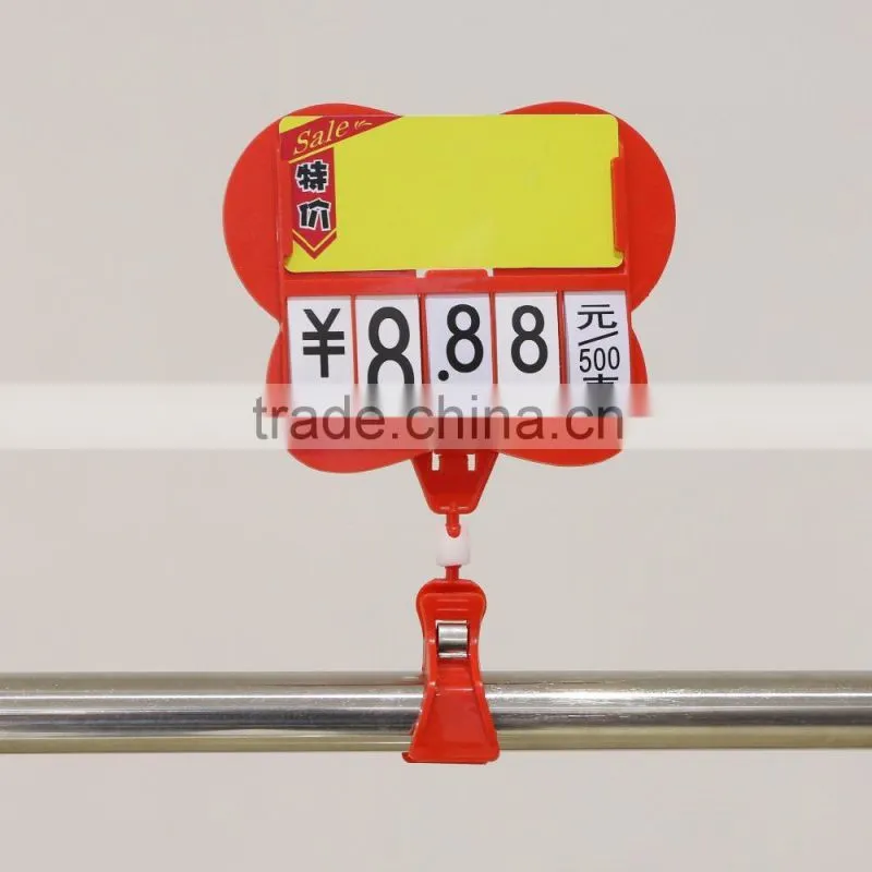 Portable cute advertising sign holder with clips