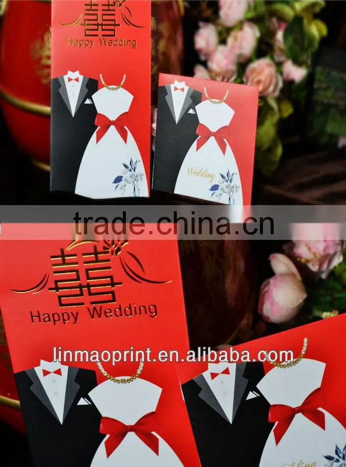High quality custom red packet, red envelope, wedding packet for new year and wedding